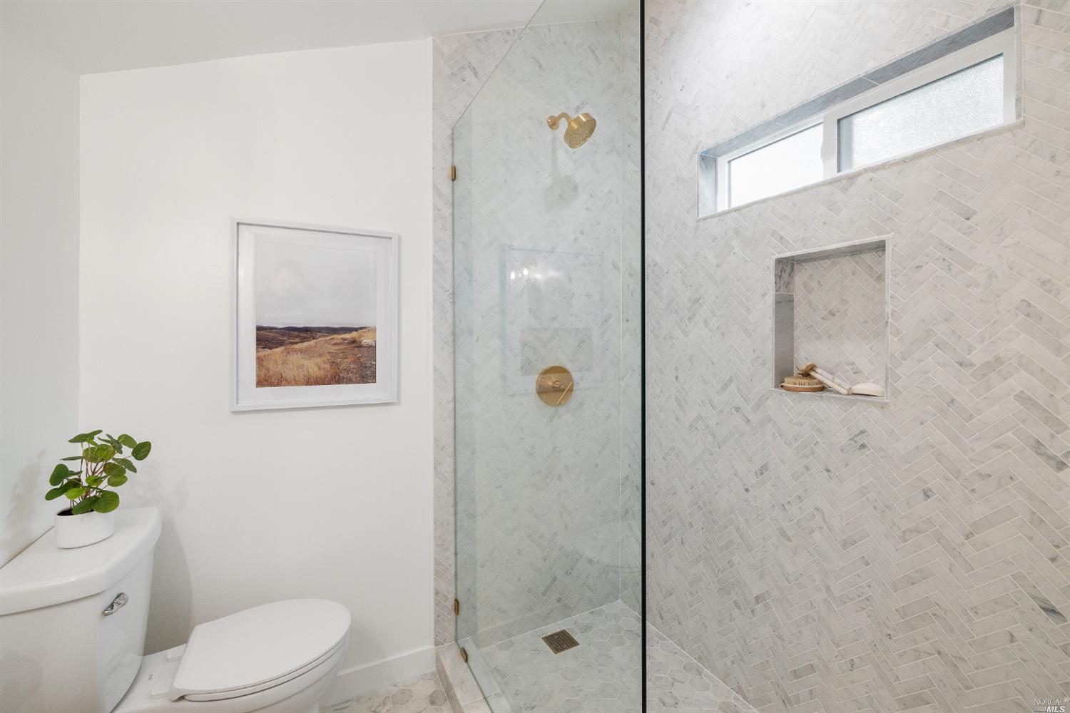 27 Laurel Avenue San Anselmo, CA 94960 - Photo 27 of 52 a bathroom with a toilet and a shower