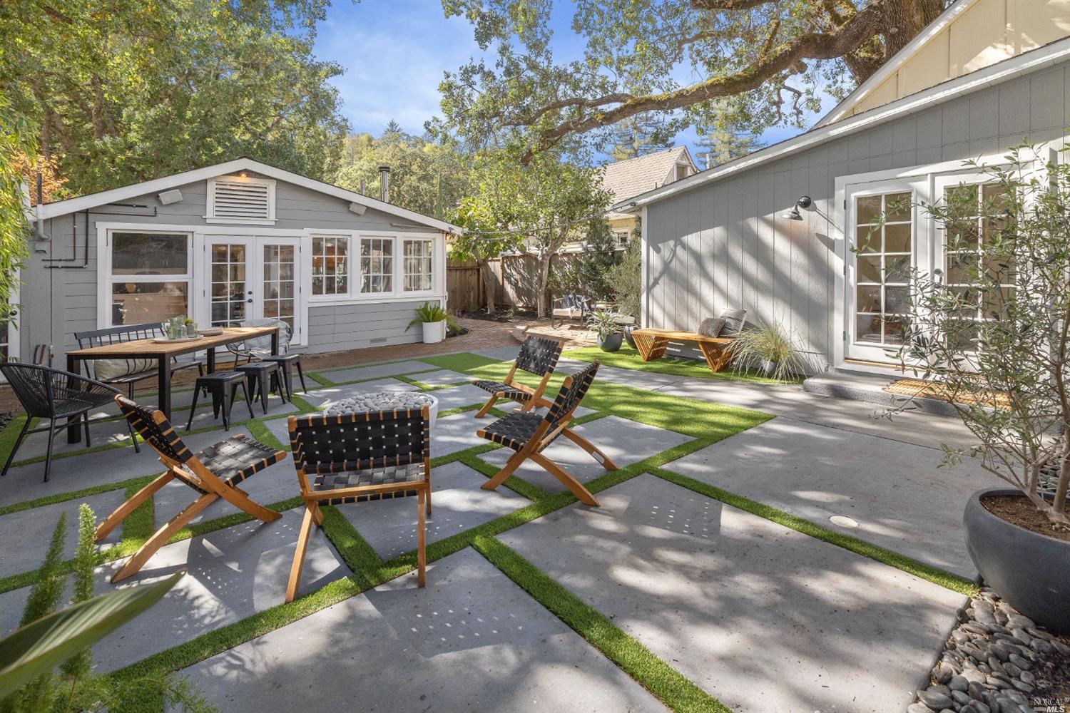 27 Laurel Avenue San Anselmo, CA 94960 - Photo 34 of 52 a view of a house with backyard porch and sitting area