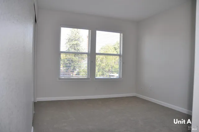an empty room with a window