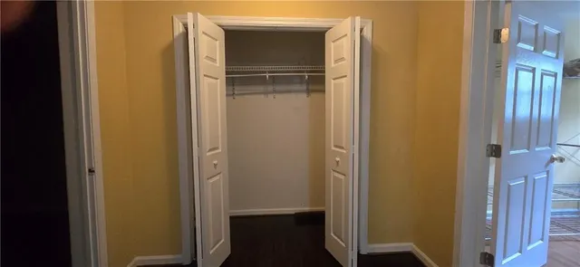 a view of elevator with hallway