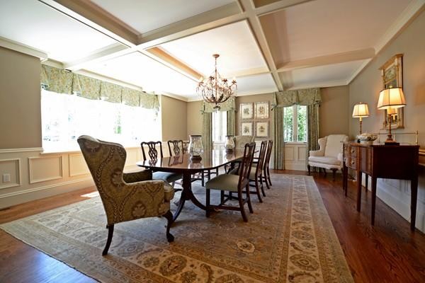 77 Cliff Road Wellesley, MA 02481 - Photo 6 of 29 a view of a dining room with furniture window and wooden floor