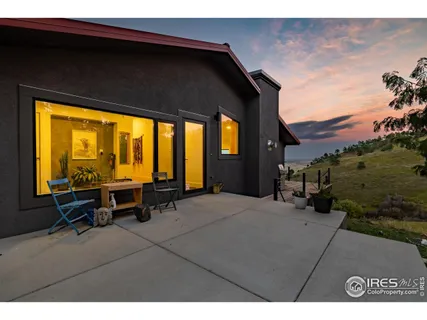 a view of outdoor space with seating area