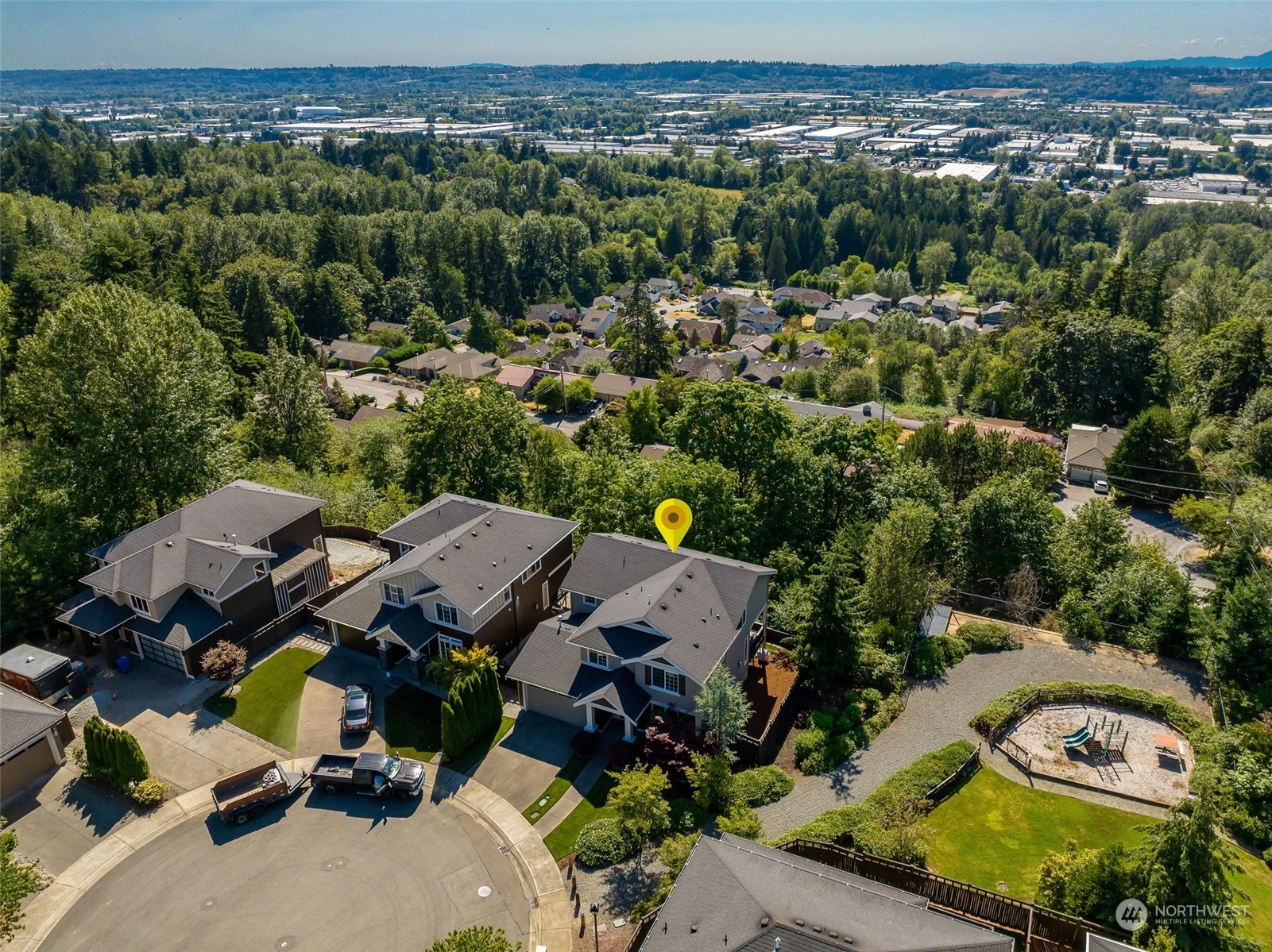 10014 Southeast 192nd Place Renton, WA 98055 - Photo 33 of 35 an aerial view of a city with lots of residential buildings