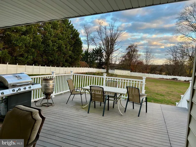 a balcony with furniture and a potted plant