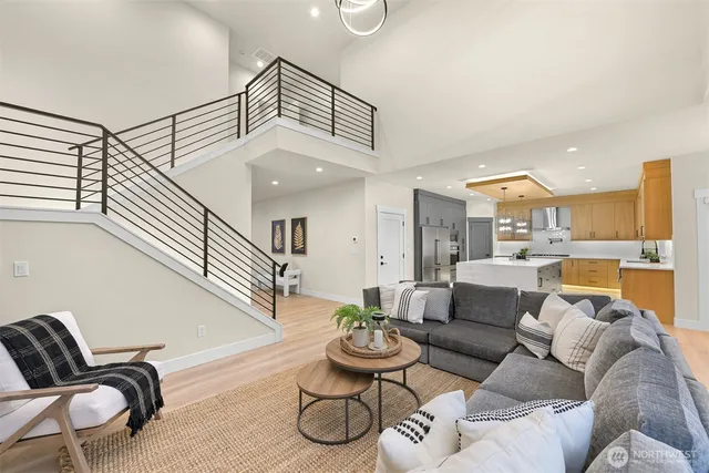 view of living room with furniture and flat screen tv