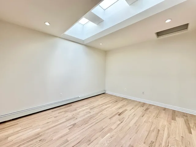 wooden floor in a room
