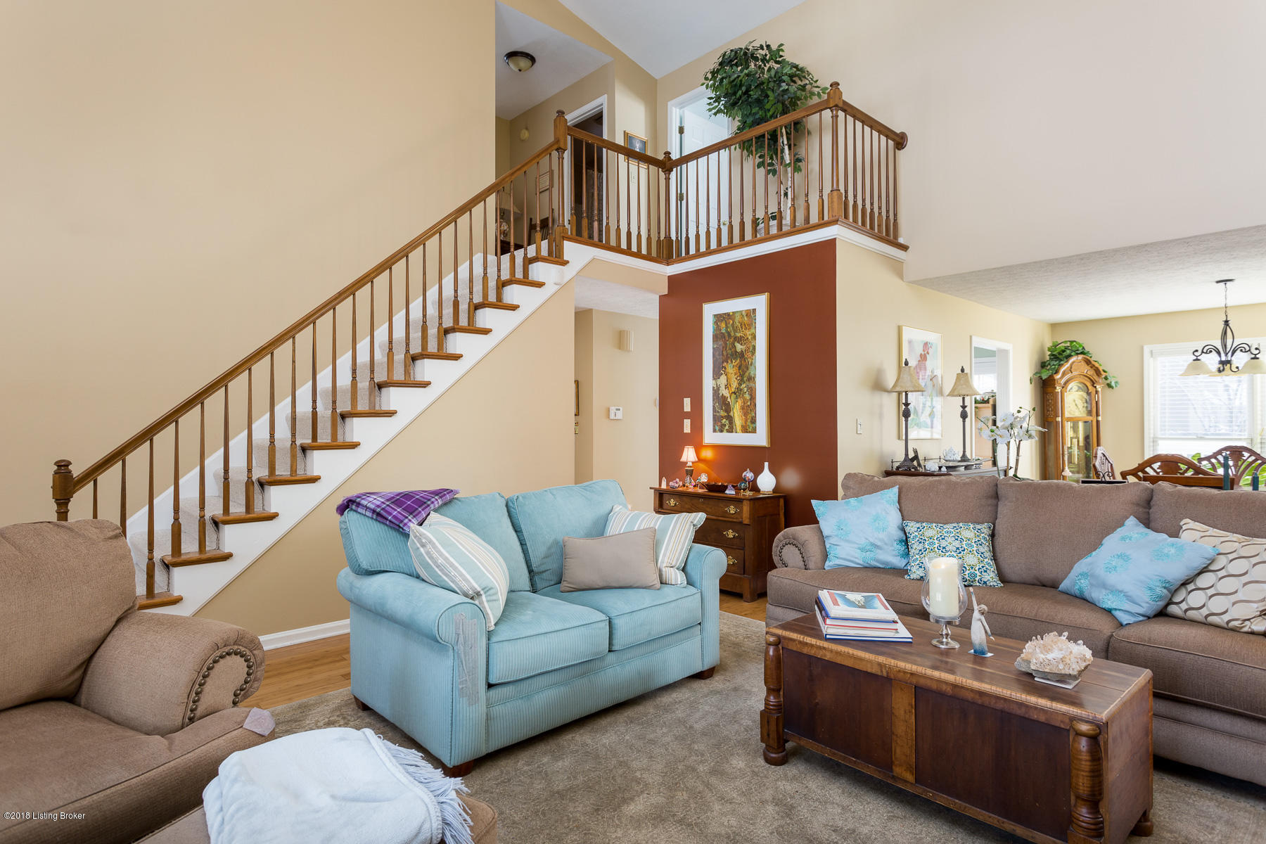 11026 Booker Road Louisville, KY 40223 - Photo 2 of 27 Dramatic open spindle staircase