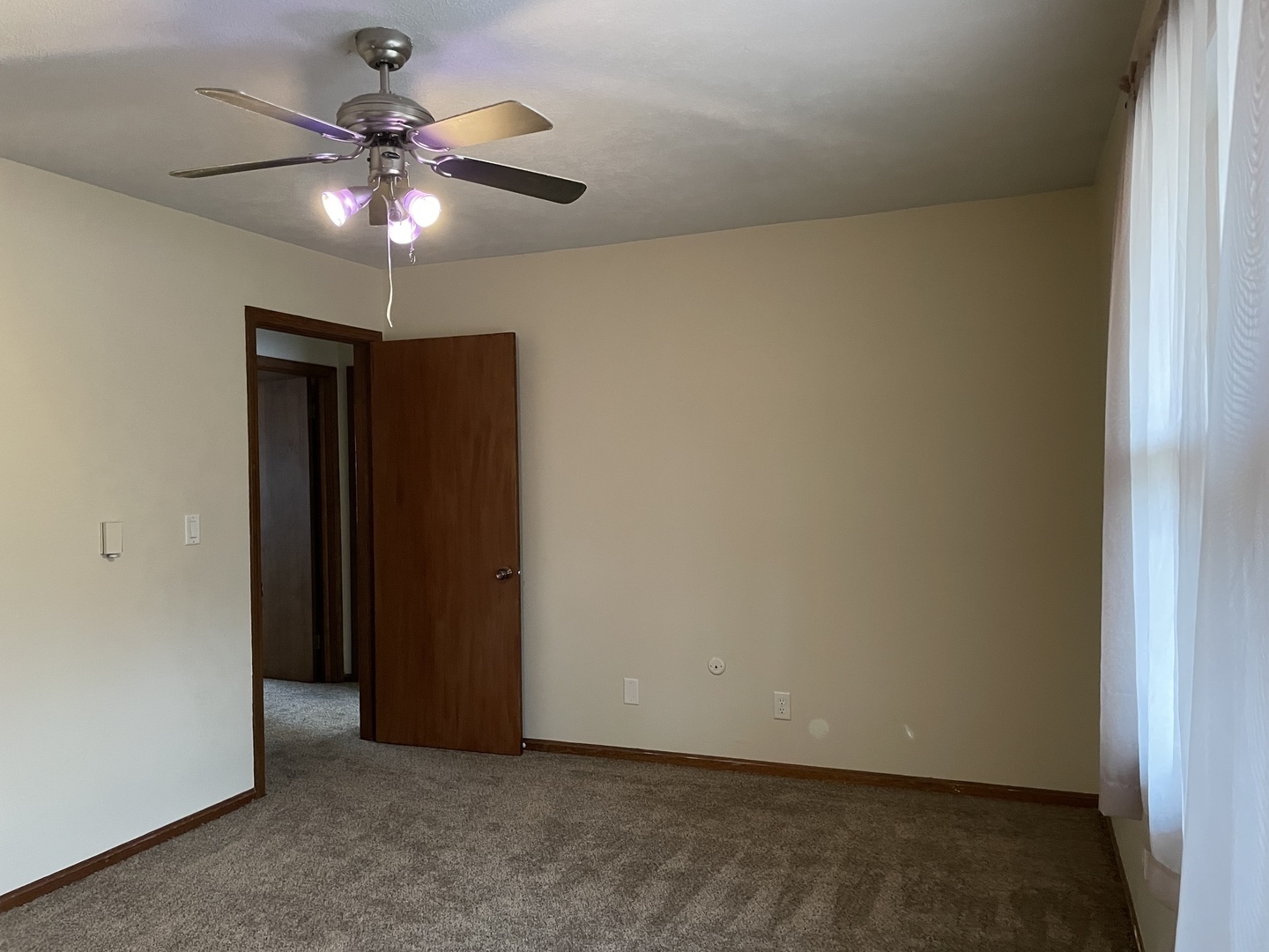 5650 West Bluff Road Morris, IL 60450 - Photo 28 of 53 an empty room with a chandelier fan and closet