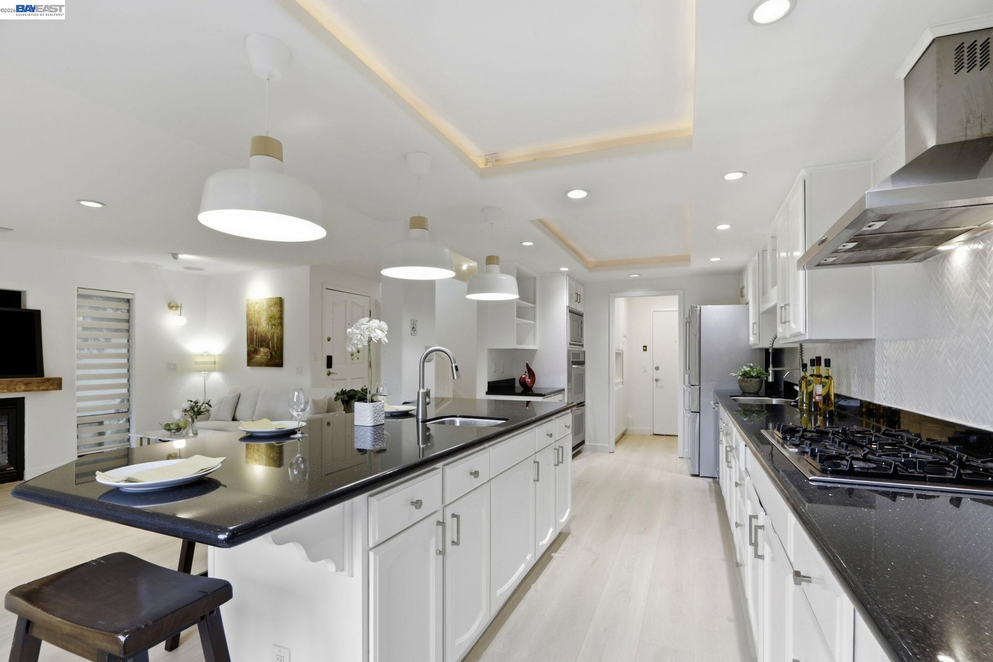 60 Jacklin Place Milpitas, CA 95035 - Photo 15 of 45 a large kitchen with a counter space a sink stainless steel appliances and cabinets