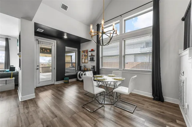 a outdoor space with chairs