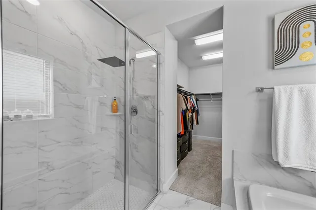 a view of a walk in closet