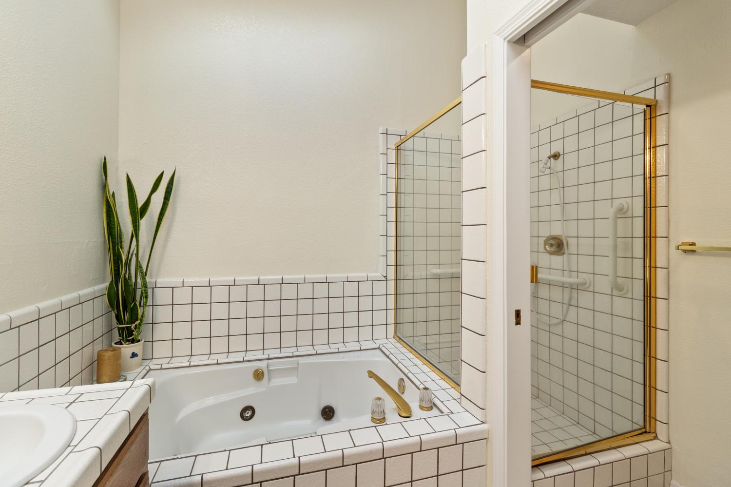 1153 Copper Lantern Court Modesto, CA 95355 - Photo 25 of 37 a bathroom with a bathtub and shower