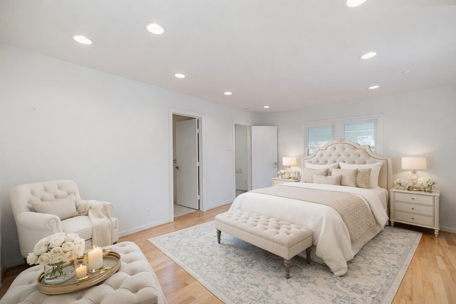 2438 Albans Road Houston, TX 77005 - Photo 19 of 34 a bedroom with a bed and a couch