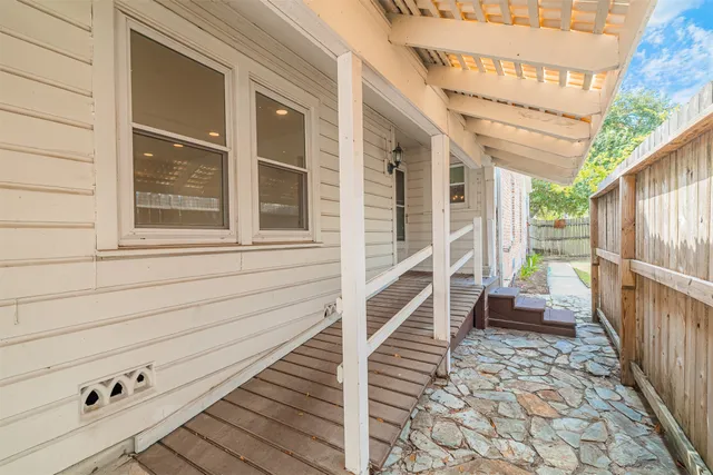 a view of a house with a patio