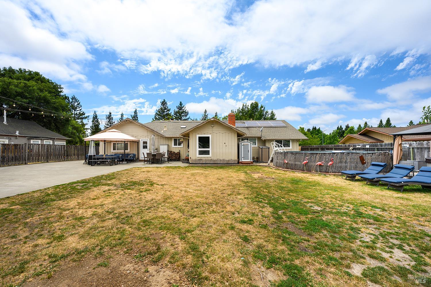 1682 Peterson Lane Santa Rosa, CA 95403 - Photo 23 of 24 View from detached workshop/garage. Pool, Cabana, decking, out house & more do not convey in sale- owned by tenant.