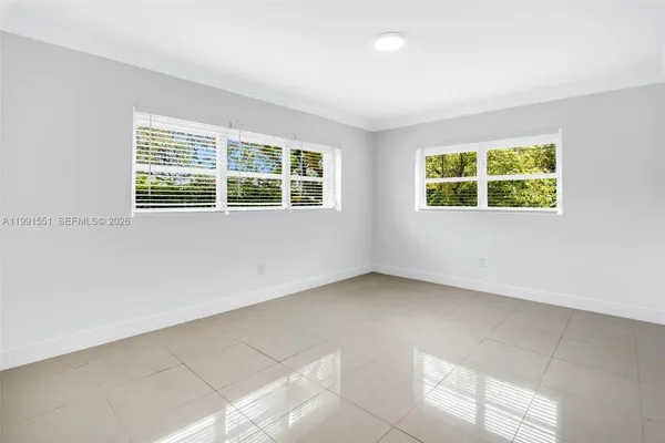an empty room with a window