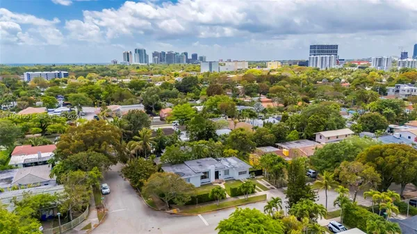 an aerial view of multiple house