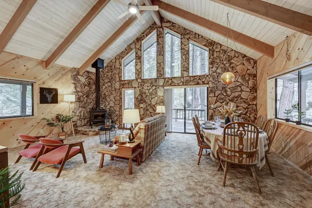 a outdoor living space with furniture