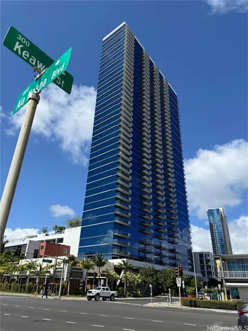 a view of a building and a street view