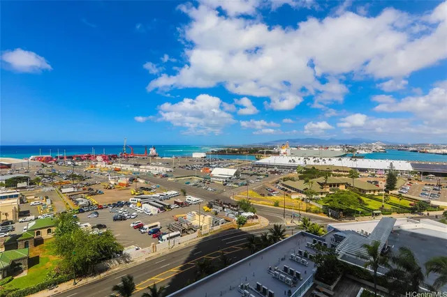 an aerial view of a city