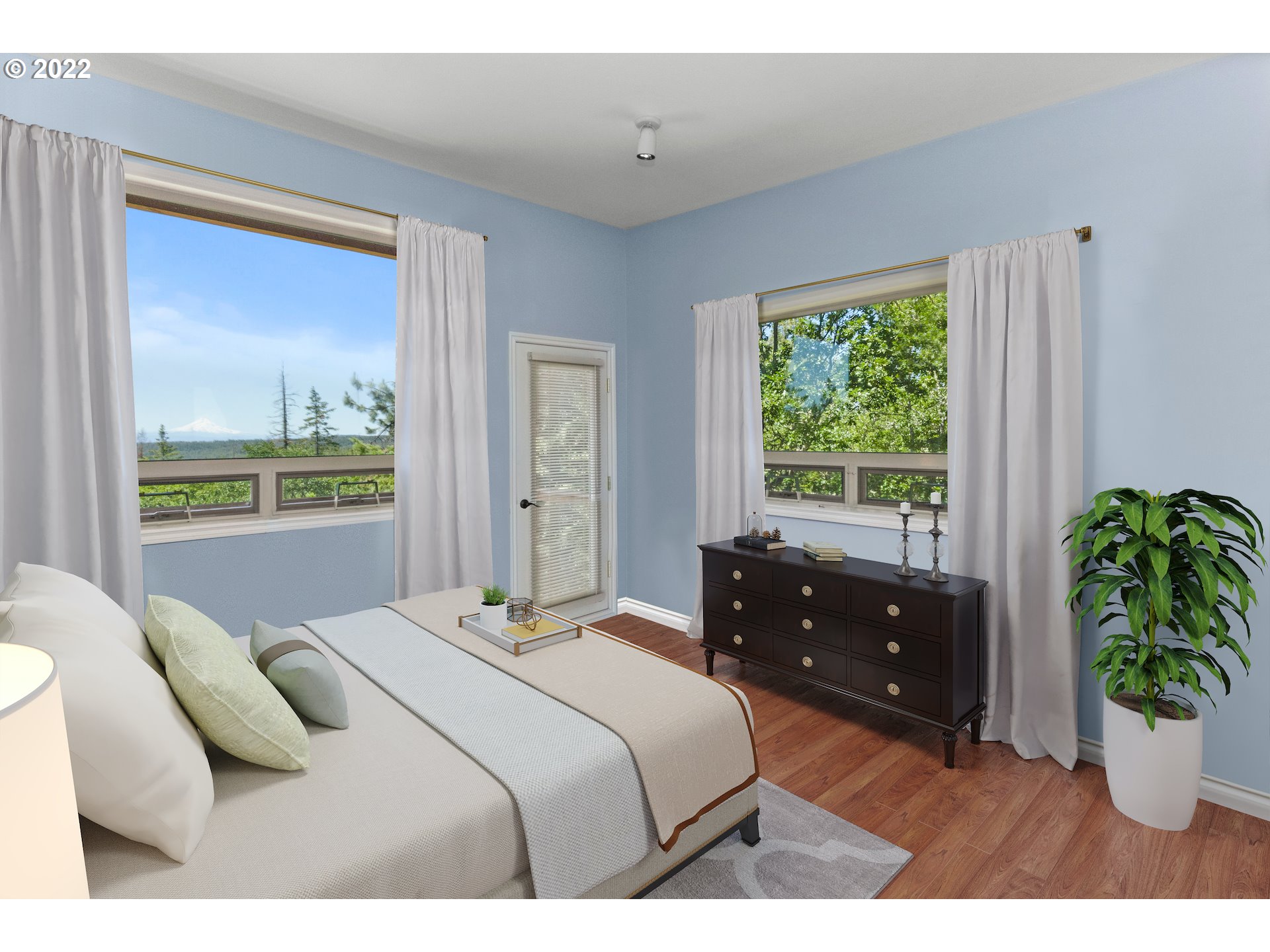 45 Buck Lane Goldendale, WA 98620 - Photo 6 of 32 a bedroom with a bed and a large window