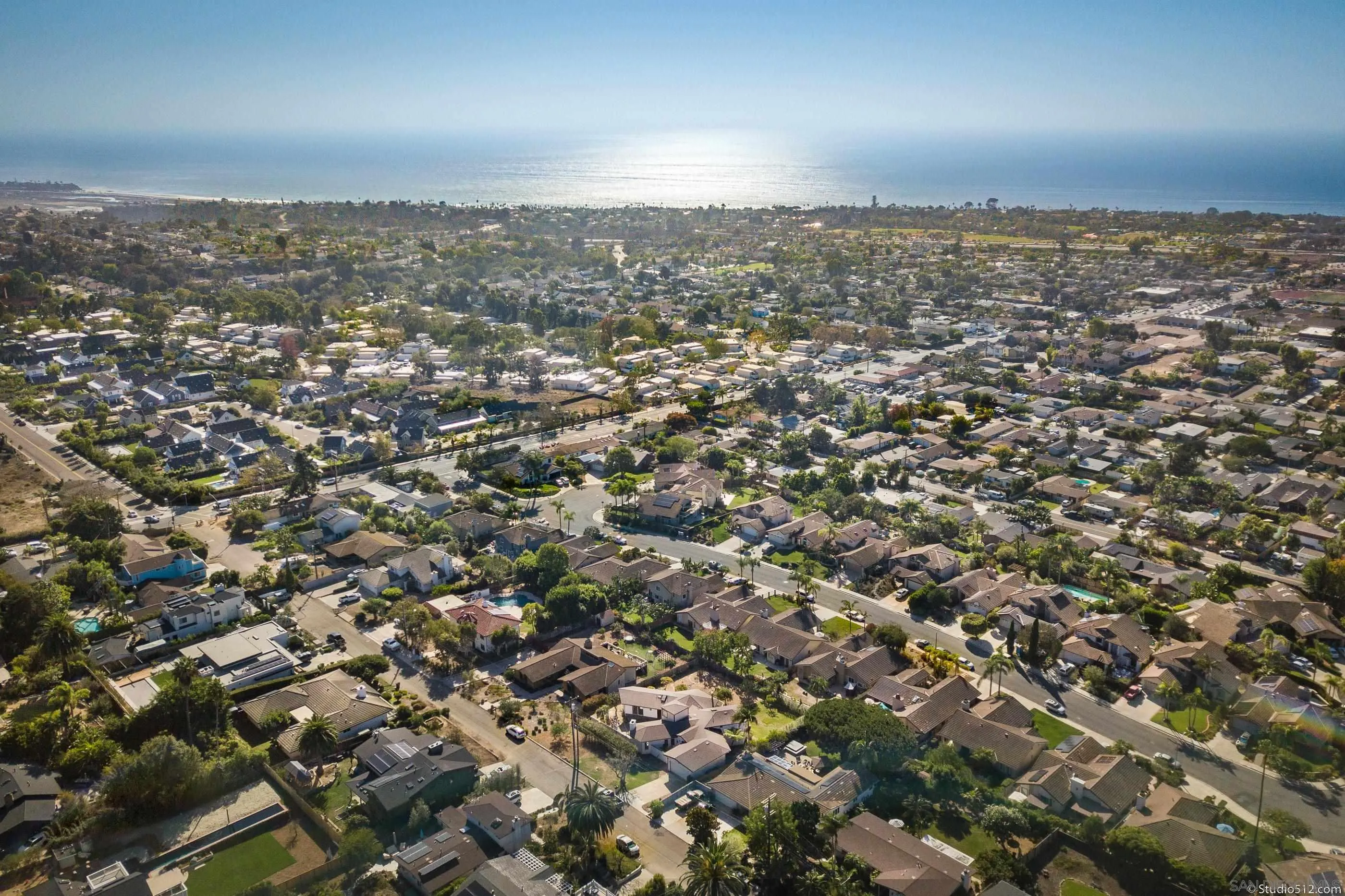 1112 Oceanic Drive Encinitas, CA 92024 - Photo 27 of 32 an aerial view of residential houses with city view