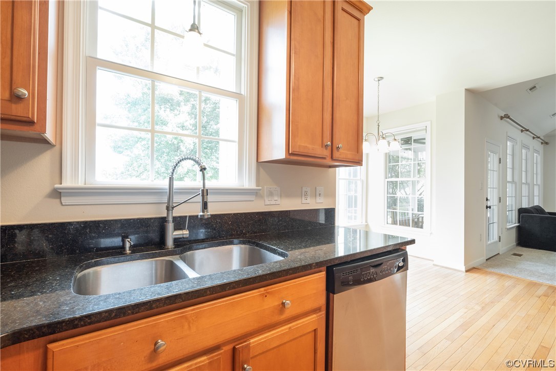 4917 Chappell Ridge Terrace Glen Allen, VA 23059 - Photo 22 of 50 a kitchen with granite countertop a sink and a window