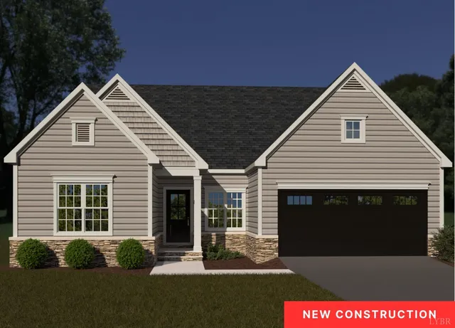 a front view of house with yard and seating space