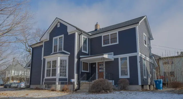 a front view of a house