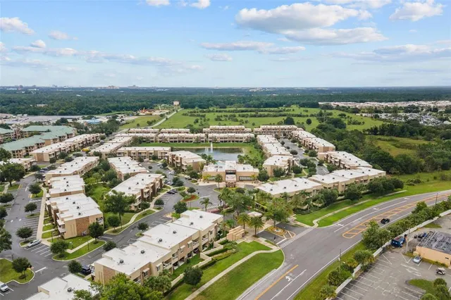 an aerial view of a city
