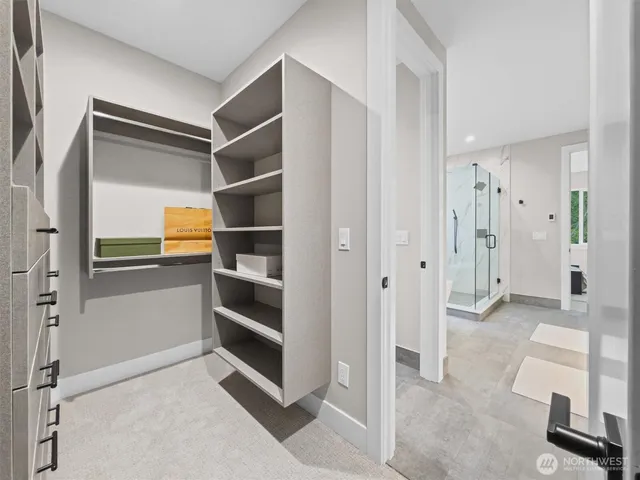 a view of an empty room and a gallery