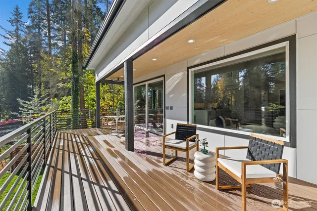 a house view with a seating space