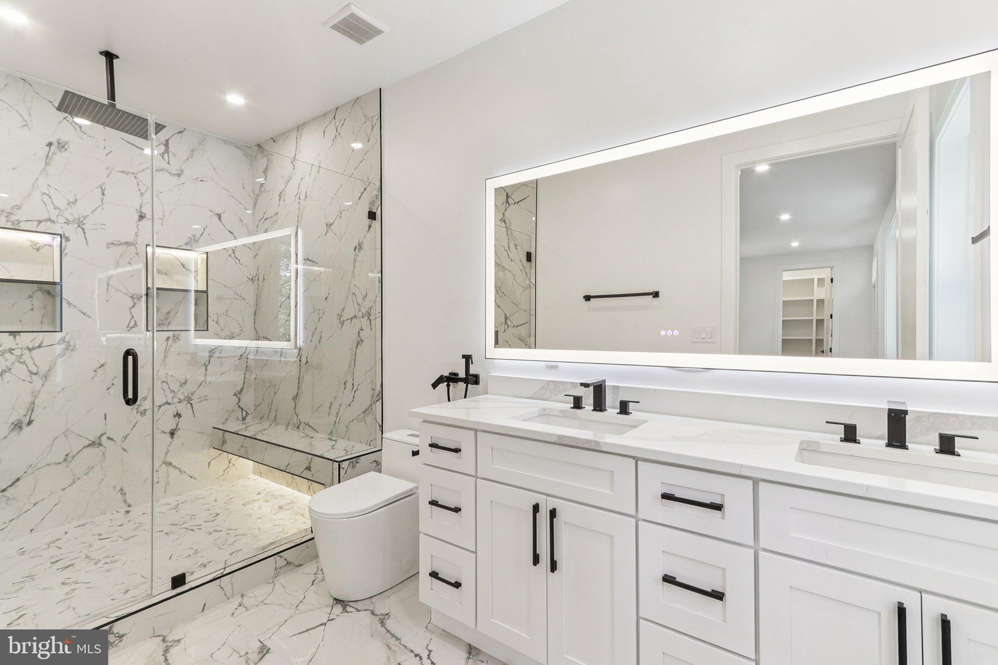 5419 Kempsville Street Springfield, VA 22151 - Photo 20 of 45 a bathroom with a sink a toilet and shower