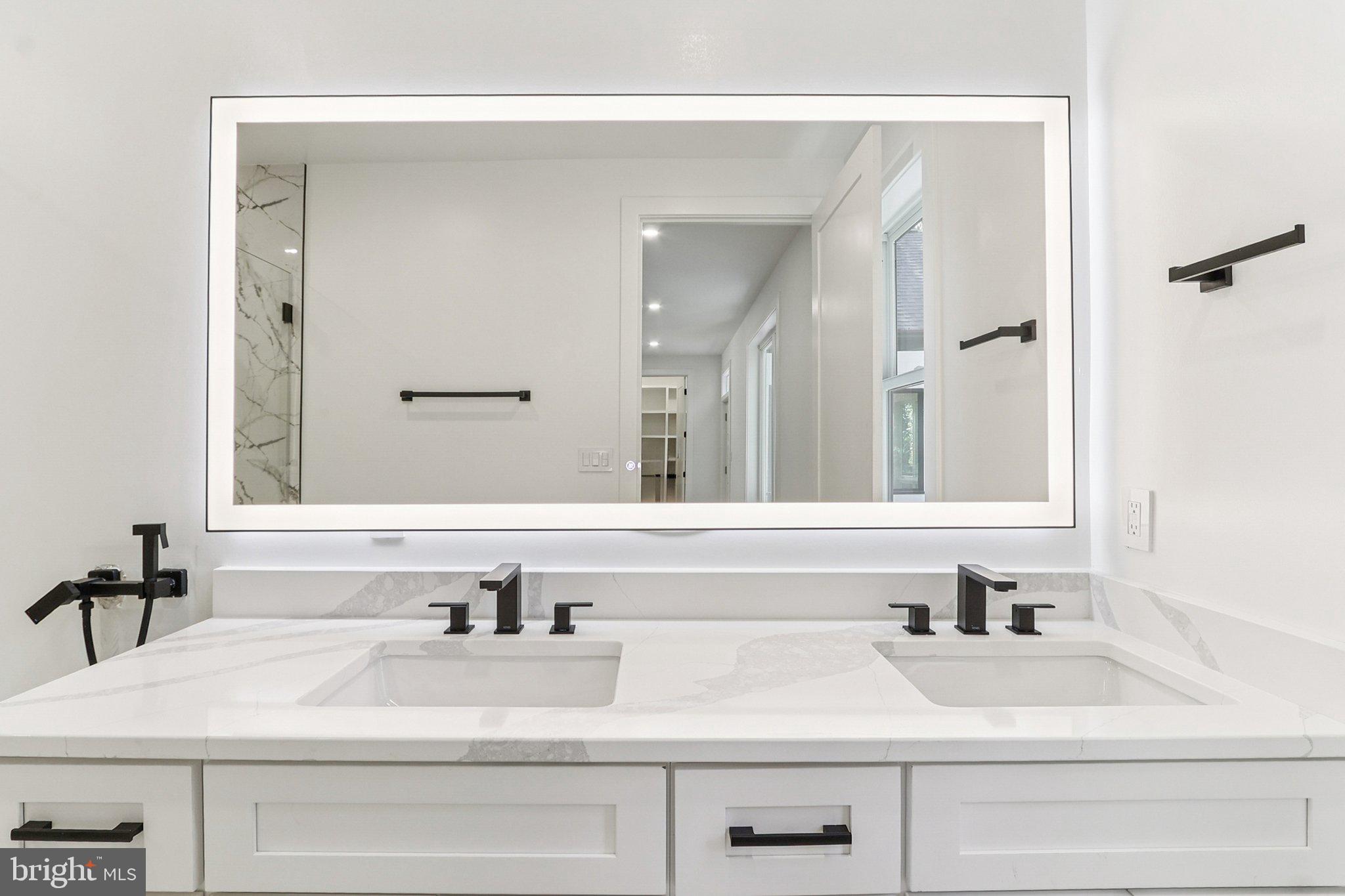 5419 Kempsville Street Springfield, VA 22151 - Photo 21 of 45 a bathroom with a sink and a mirror