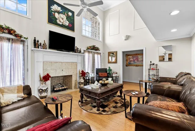 a view of a chairs on wooden deck