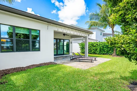 a house view with a garden space