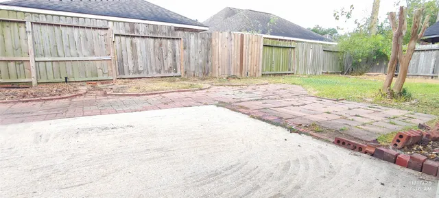 a backyard of a house