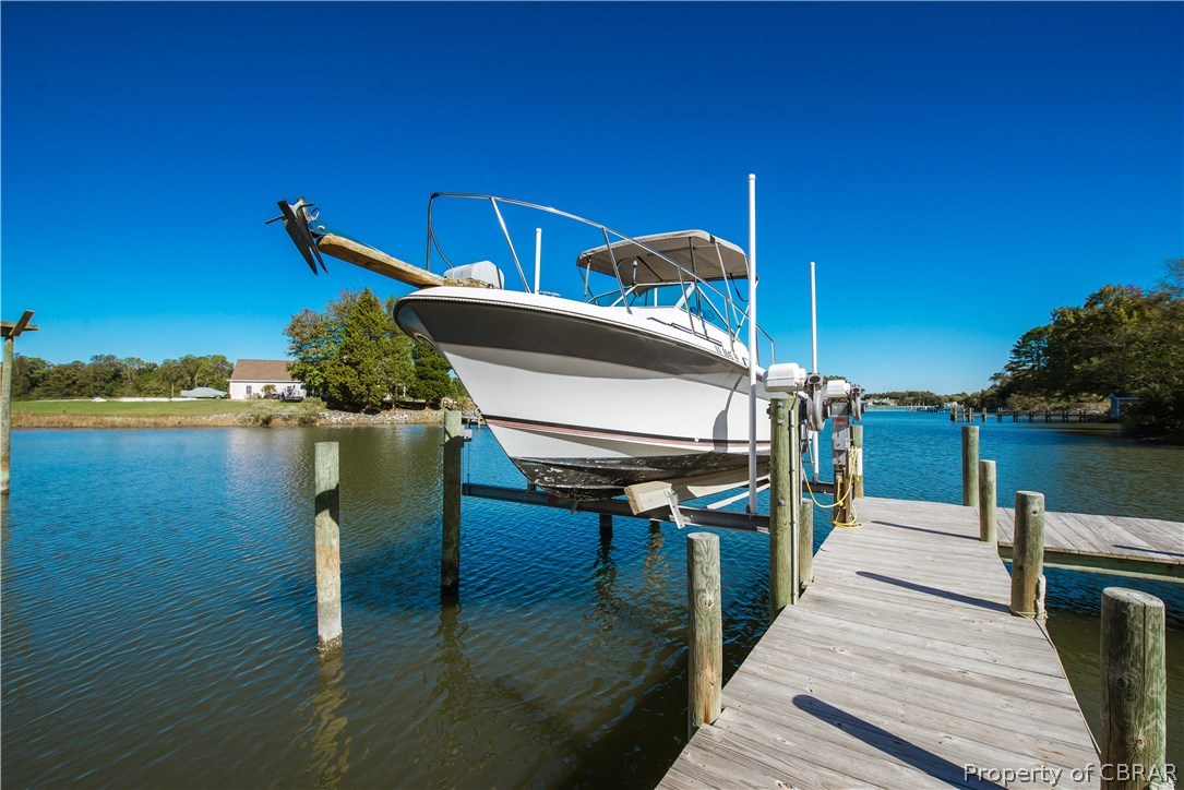 293 Prentice Point Drive Kilmarnock, VA 22482 - Photo 39 of 41 Dock with Boat Lift and 5'+/- MLW