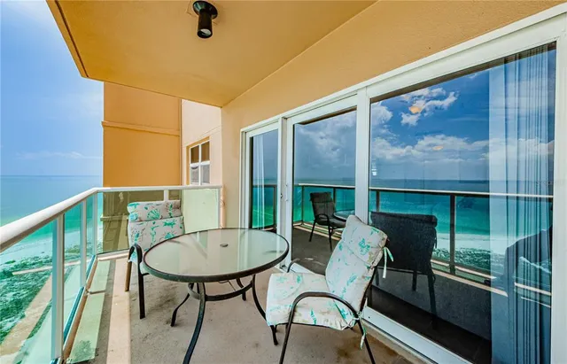 a view of a chairs in balcony