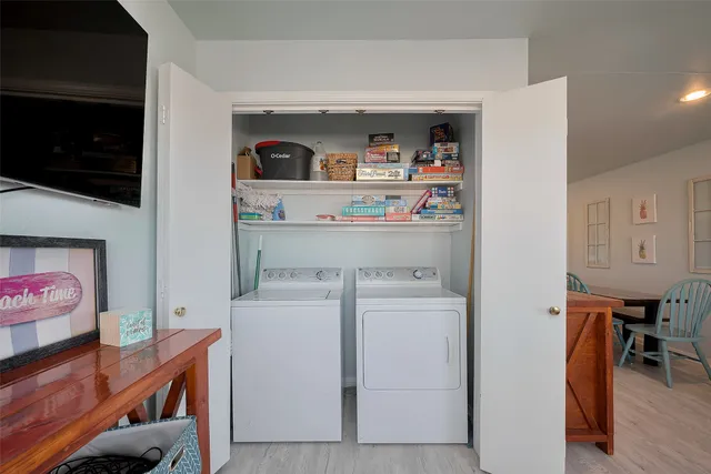 a room with storage and utility