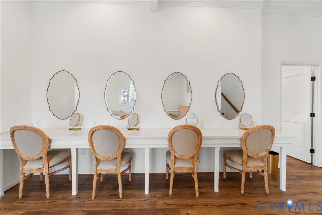 189 Old Buckingham Road Cumberland, VA 23040 - Photo 21 of 50 a view of a dining room with chairs and a mirror