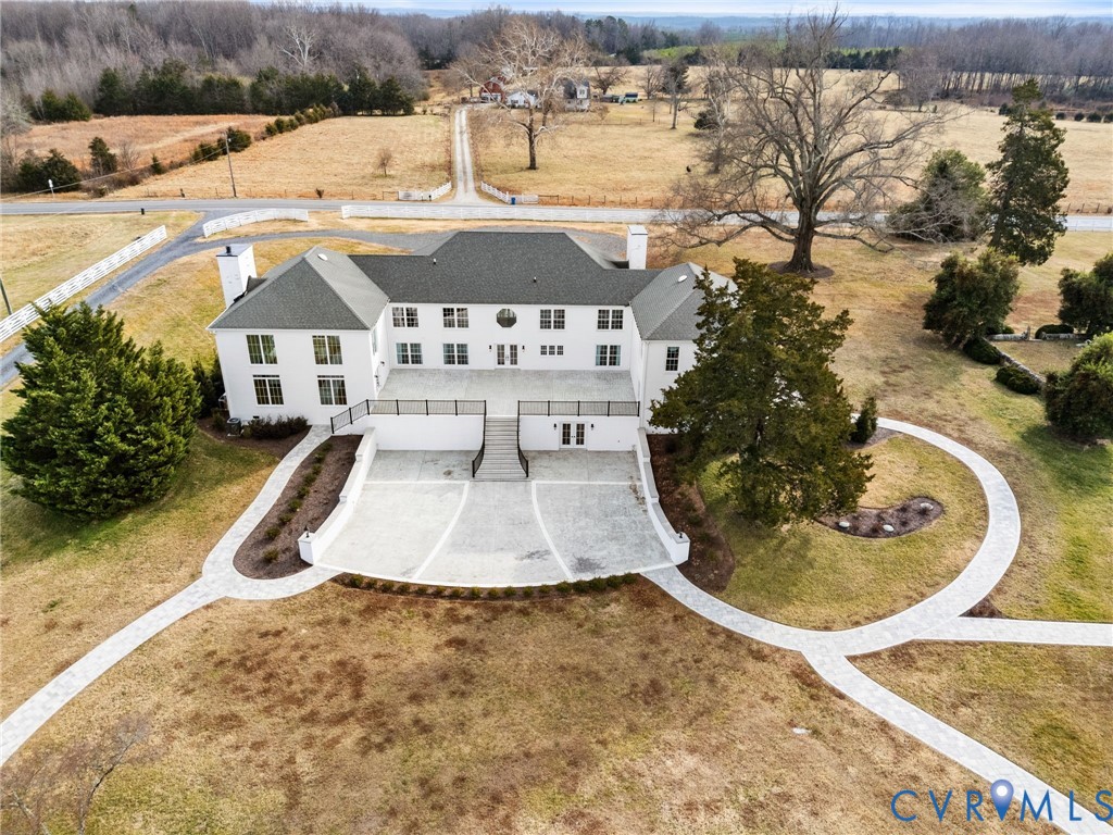 189 Old Buckingham Road Cumberland, VA 23040 - Photo 40 of 50 an aerial view of a house with swimming pool and large trees