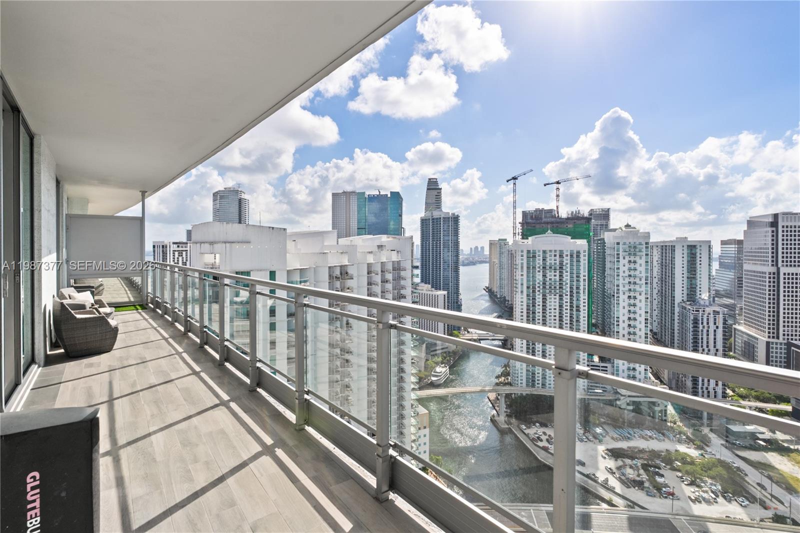 90 Southwest 3rd Street, Unit 4301 Miami, FL 33130 - Photo 2 of 18 a view of balcony with furniture