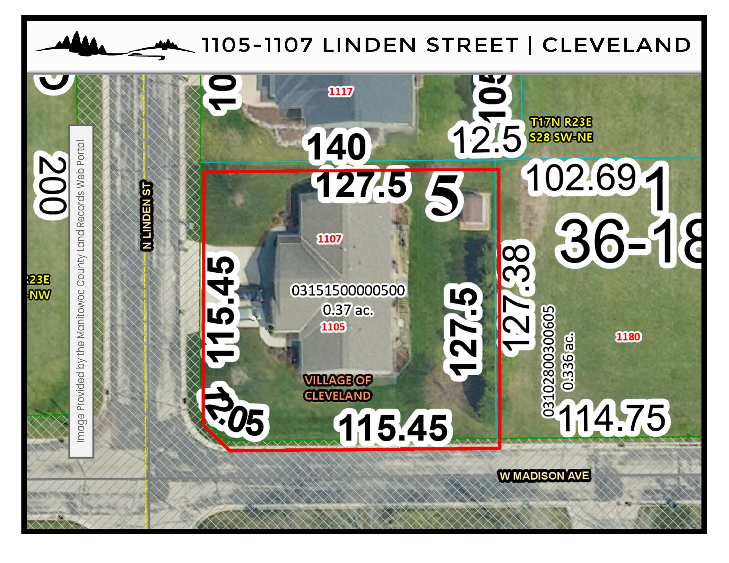 1105 Linden Street, Unit 1107 Cleveland, WI 53015 - Photo 47 of 47 Parcel Map