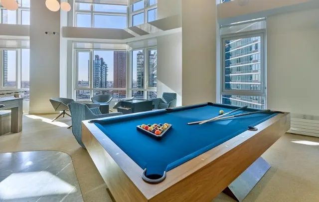 a room with gym equipment