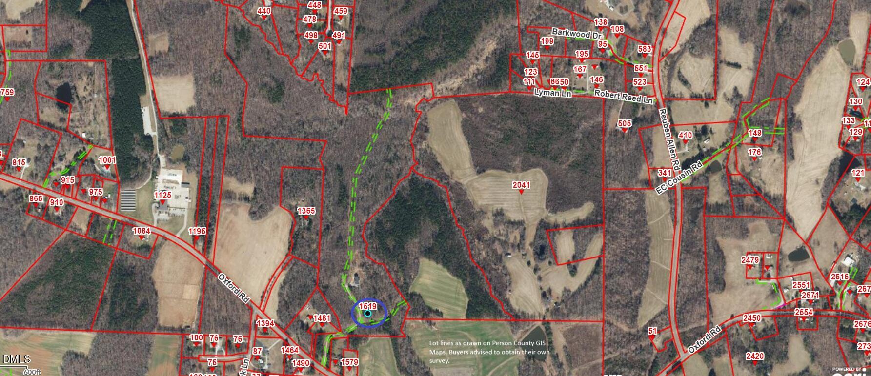 1519 Oxford Road Roxboro, NC 27574 - Photo 13 of 13 gis map