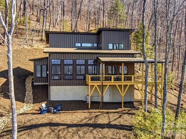 a house view with a garden space