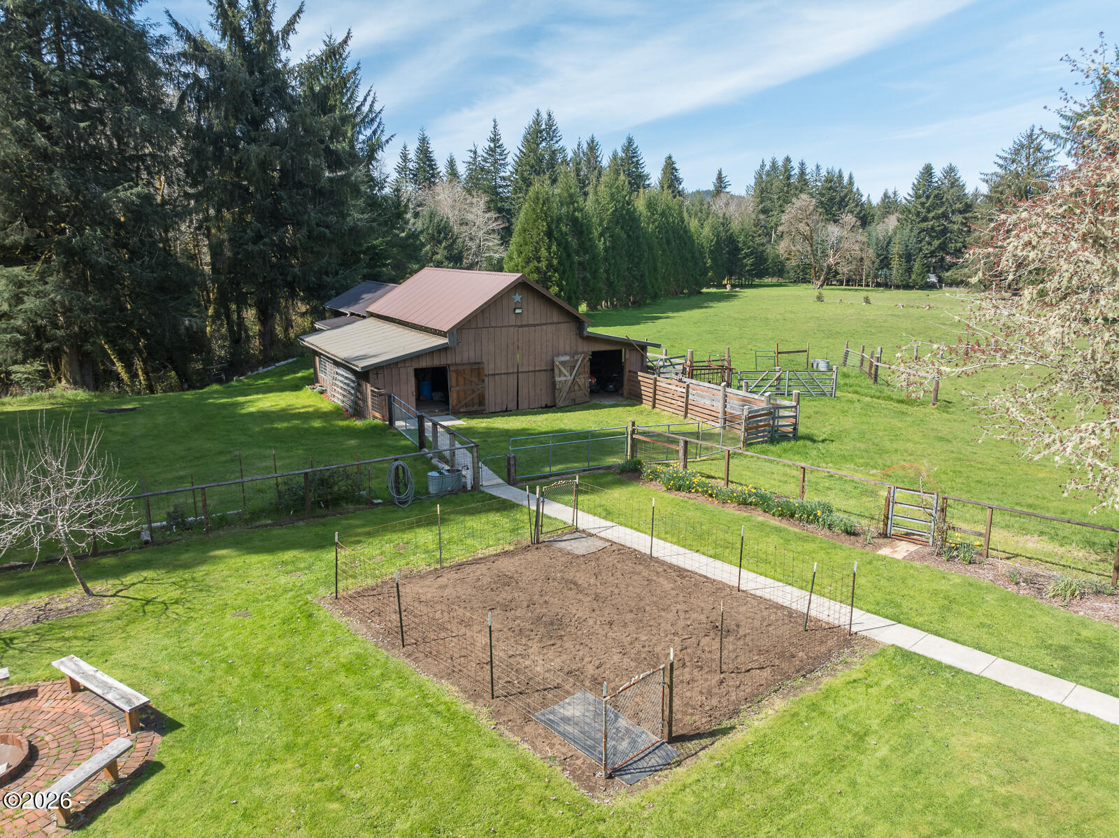 871 Old River Road Northeast Siletz, OR 97380 - Photo 3 of 86 Fenced Garden and Barn