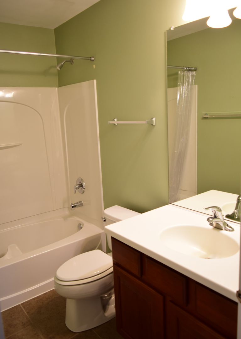 420 Valentine Way Oswego, IL 60543 - Photo 17 of 20 a bathroom with a sink a toilet and shower