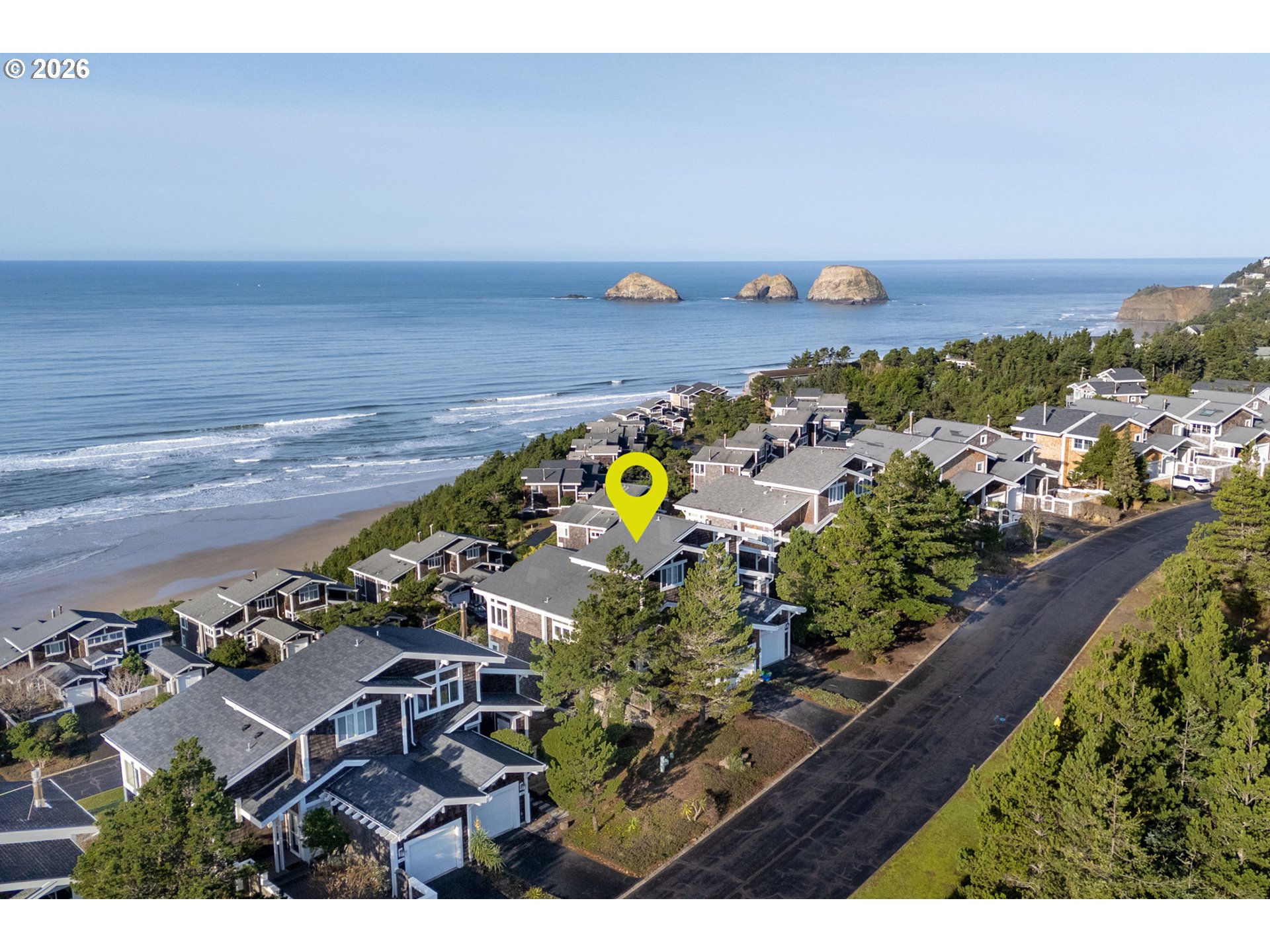 355 Promontory Lane Oceanside, OR 97141 - Photo 39 of 48 an aerial view of beach and ocean